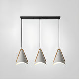 Industrial 3-Light Pyramid Cage Island Pendant Light Image - 12