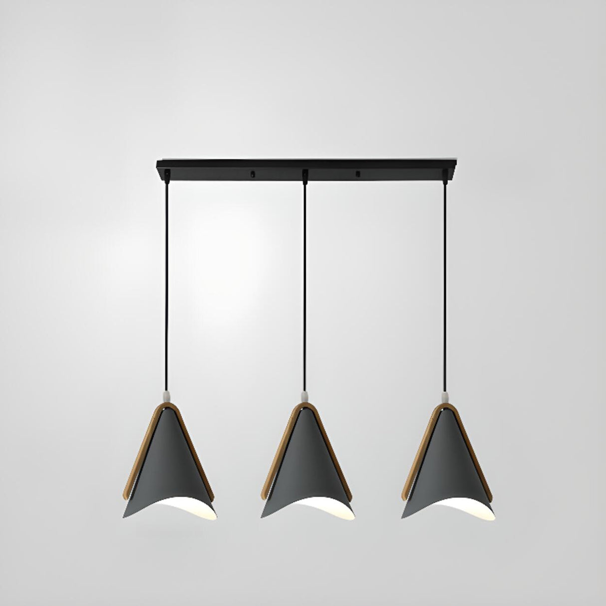 Industrial 3-Light Pyramid Cage Island Pendant Light Image - 13