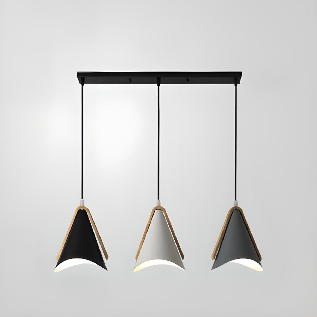 Industrial 3-Light Pyramid Cage Island Pendant Light Image - 14