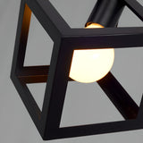 Industrial 3-Light Pyramid Cage Island Pendant Light Image - 16