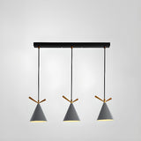 Industrial 3-Light Pyramid Cage Island Pendant Light Image - 8