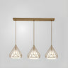 Industrial 3-Light Pyramid Cage Island Pendant Light Image - 9