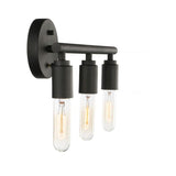 Industrial 4-Light Black Cylinder LED Vanity Light Image - 10