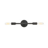 Industrial 4-Light Black Cylinder LED Vanity Light Image - 2