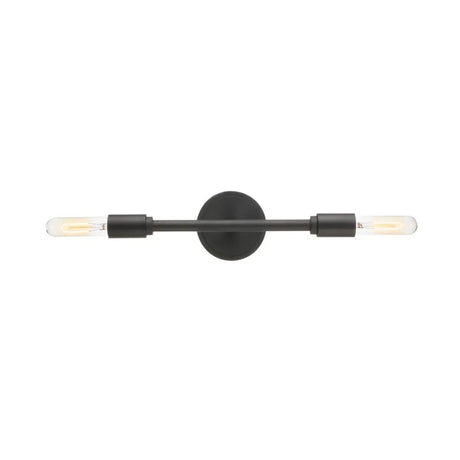 Industrial 4-Light Black Cylinder LED Vanity Light Image - 2