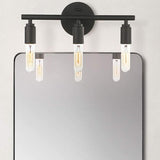 Industrial 4-Light Black Cylinder LED Vanity Light Image - 6