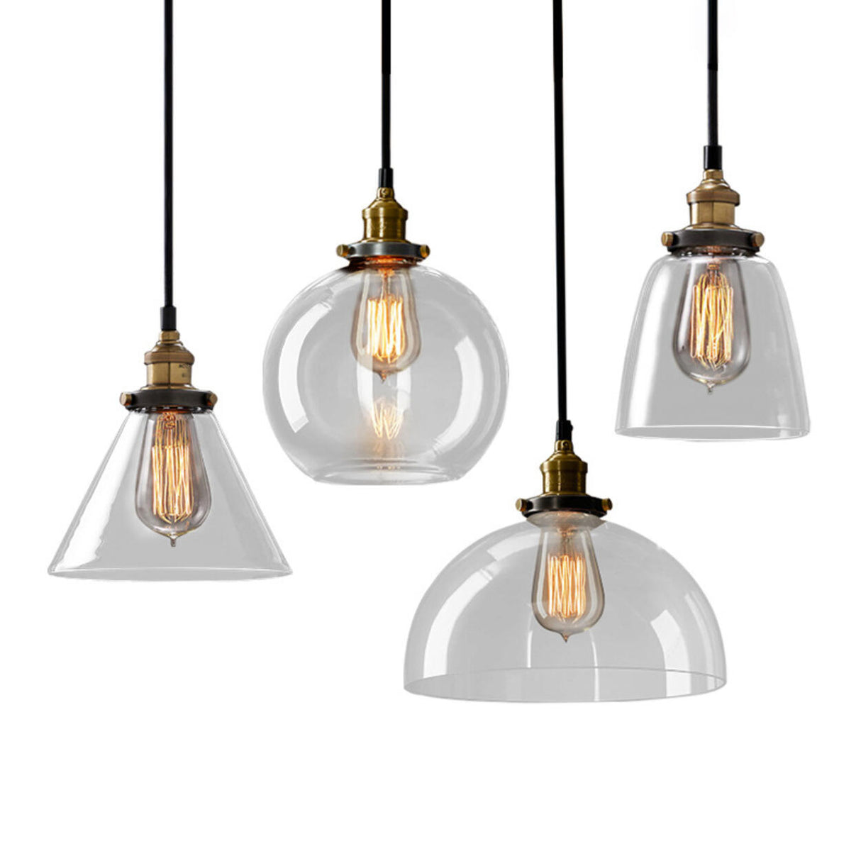 Industrial 4-Light Geometric Island Ceiling Light Image - 10