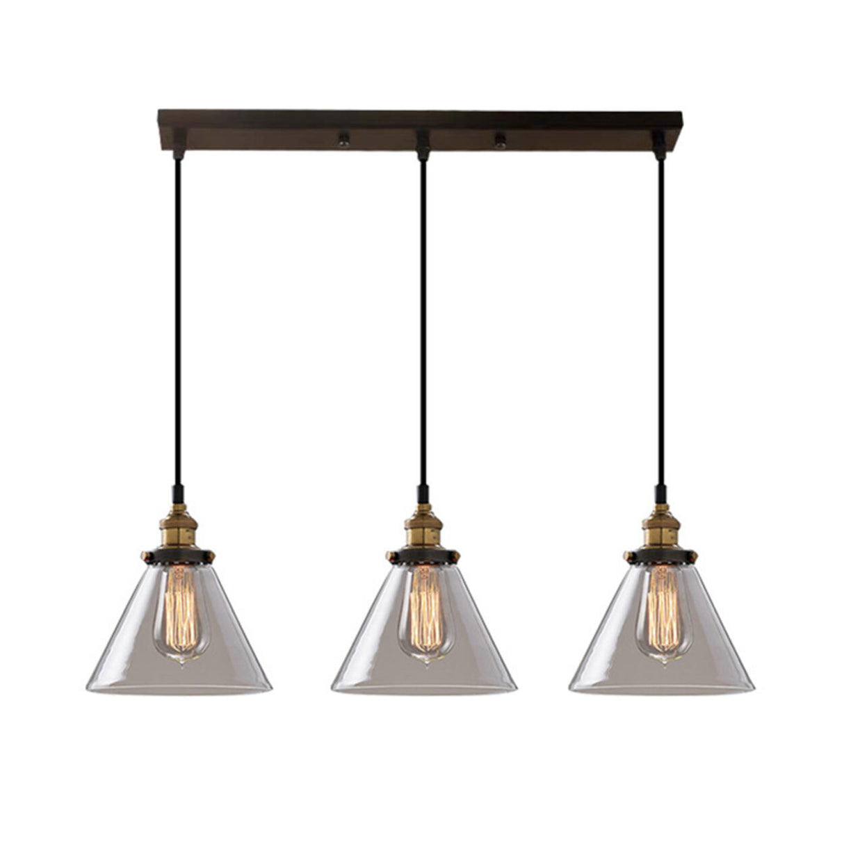 Industrial 4-Light Geometric Island Ceiling Light Image - 5