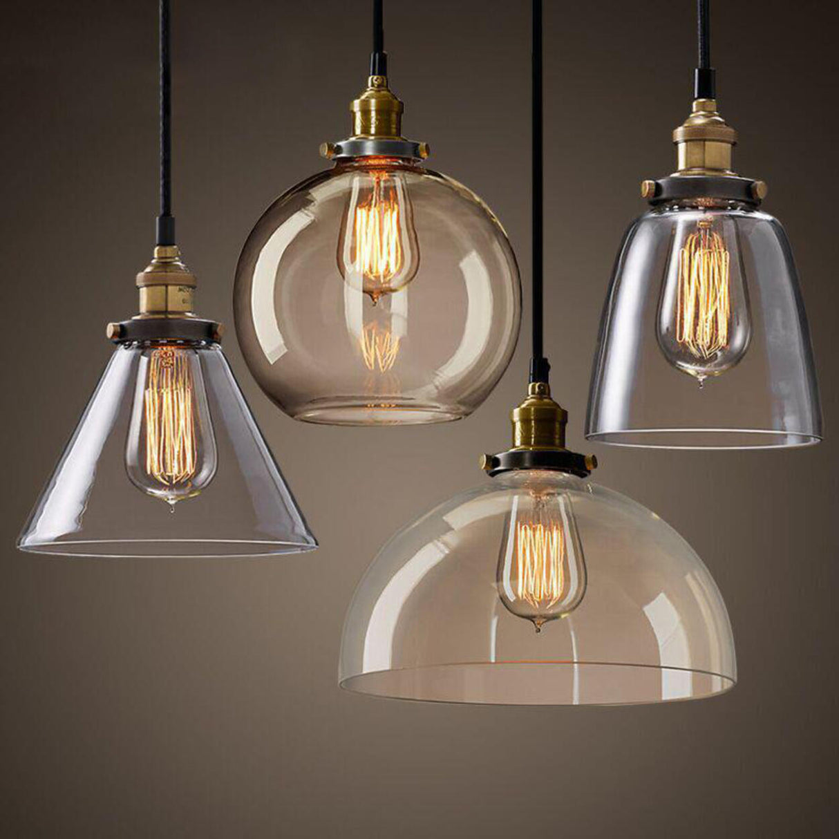 Industrial 4-Light Geometric Island Ceiling Light Image - 8