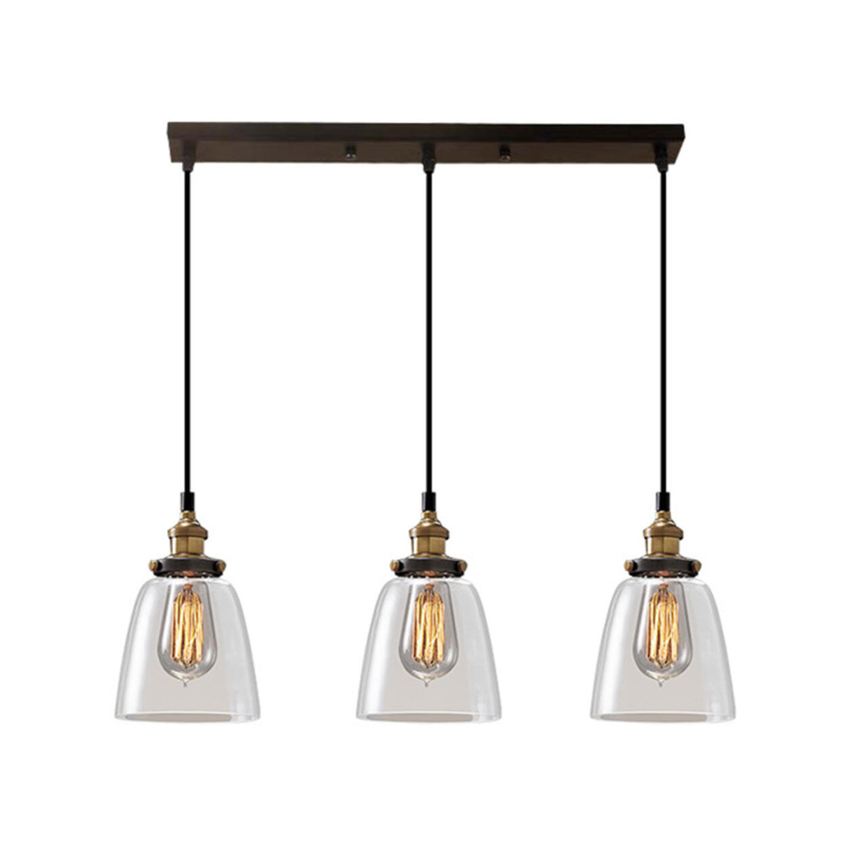 Industrial 4-Light Geometric Island Ceiling Light Image - 9