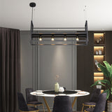 Industrial 4-Light Rectangular Island Pendant Light Image - 4