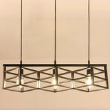 Industrial 6-Light Cage Rectangular Island Lights Image - 11