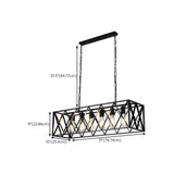 Industrial 6-Light Cage Rectangular Island Lights Image - 19