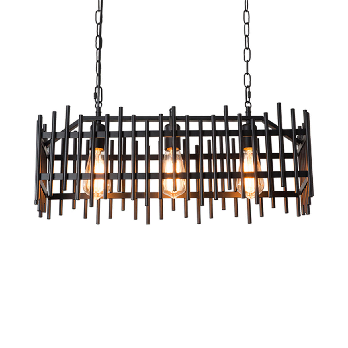 Industrial Adjustable Black Box Island Ceiling Light Image - 10