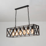 Industrial Adjustable Black Box Island Ceiling Light Image - 11