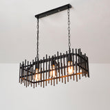 Industrial Adjustable Black Box Island Ceiling Light Image - 2