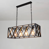 Industrial Adjustable Black Box Island Ceiling Light Image - 3