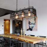 Industrial Adjustable Black Box Island Ceiling Light Image - 4