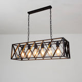 Industrial Adjustable Black Box Island Ceiling Light Image - 5