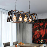 Industrial Adjustable Black Box Island Ceiling Light Image - 6