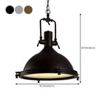 Industrial Adjustable Chain Metal Bell Pendant Lights #size