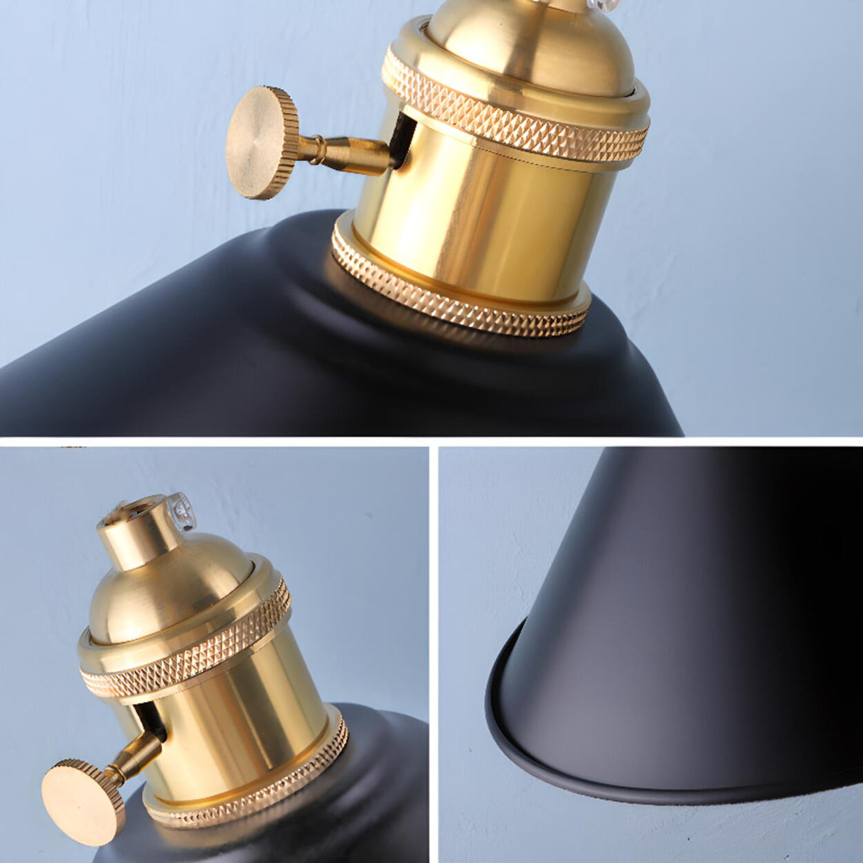 Industrial Adjustable Cone LED Bedside Wall Sconce Image - 19