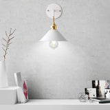 Industrial Adjustable Cone LED Bedside Wall Sconce Image - 5