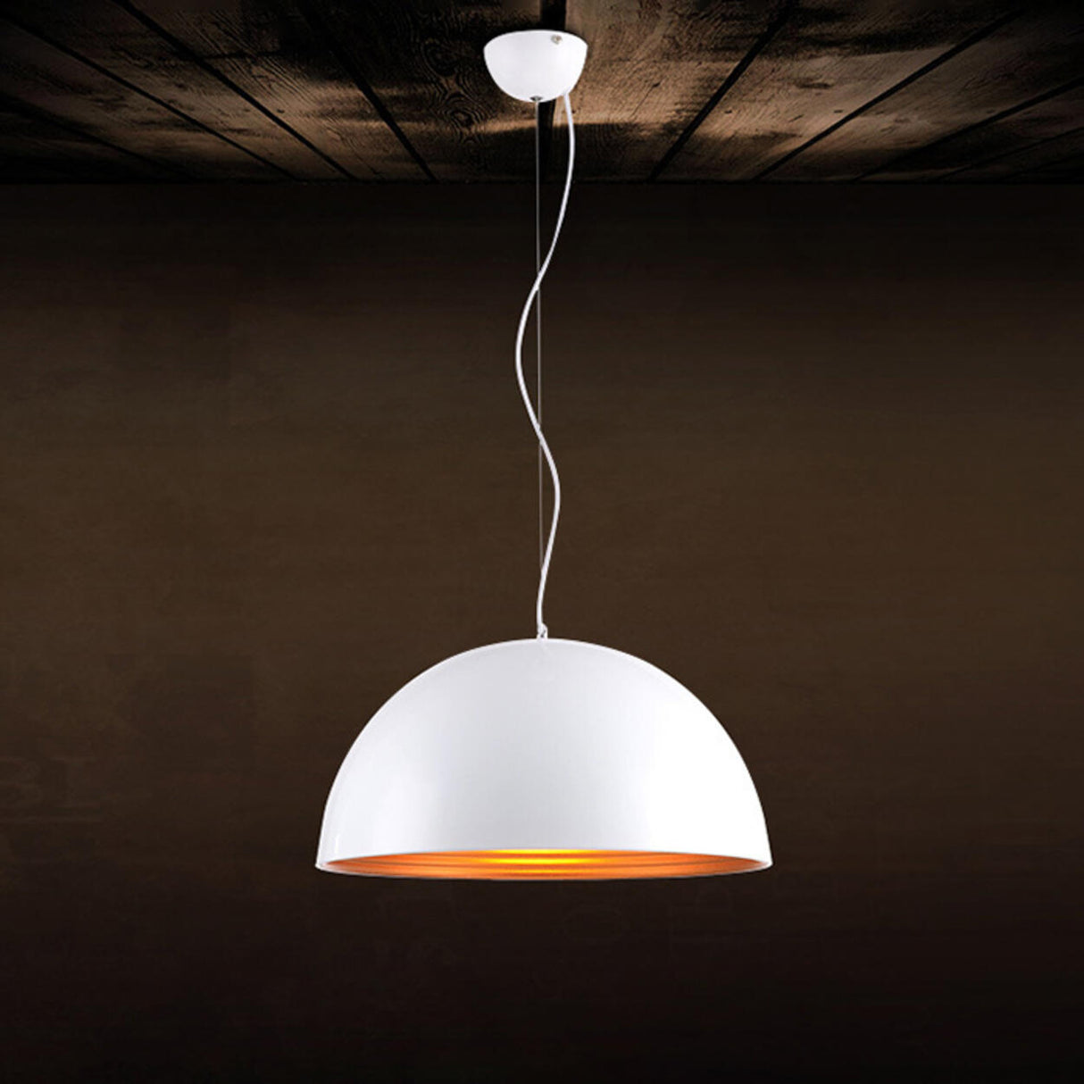 Industrial Adjustable Metal Dome Pendant Light Image - 2