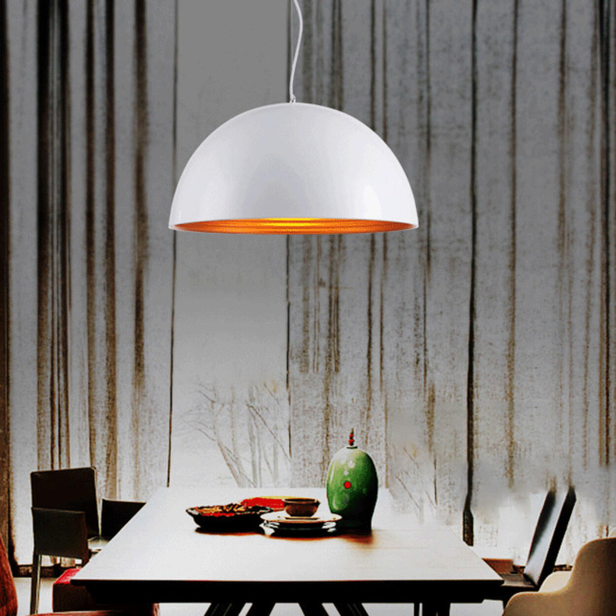 Industrial Adjustable Metal Dome Pendant Light Image - 4