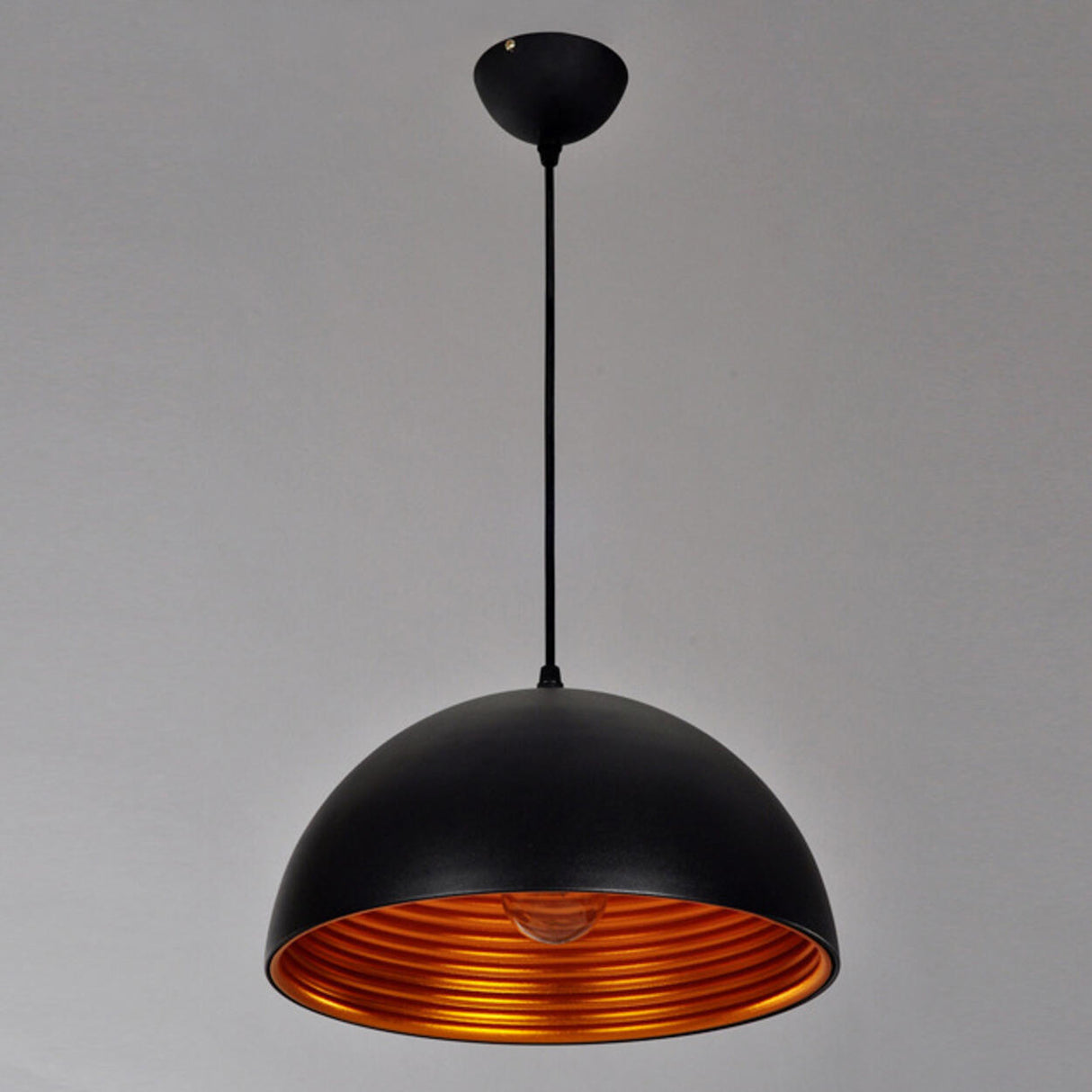 Industrial Adjustable Metal Dome Pendant Light Image - 6