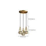 Industrial Bedroom Gold Clear Crystal Globe Pendant Light Image - 15