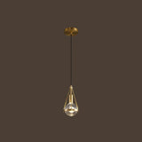 Industrial Bedroom Gold Clear Crystal Globe Pendant Light Image - 5