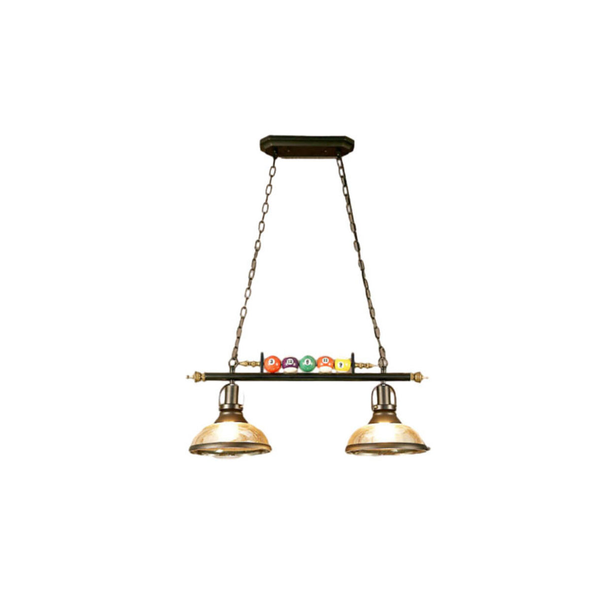 Industrial Billiards-Themed Dome Island Pendant Light Image - 5