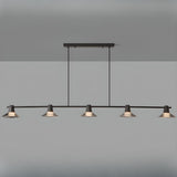 Industrial Black 3-Light Cone Island Pendant Light Image - 14