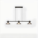 Industrial Black 3-Light Cone Island Pendant Light Image - 5