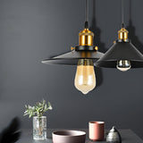 Industrial Black Aluminum Barn Dining Room Pendant Light Image - 1