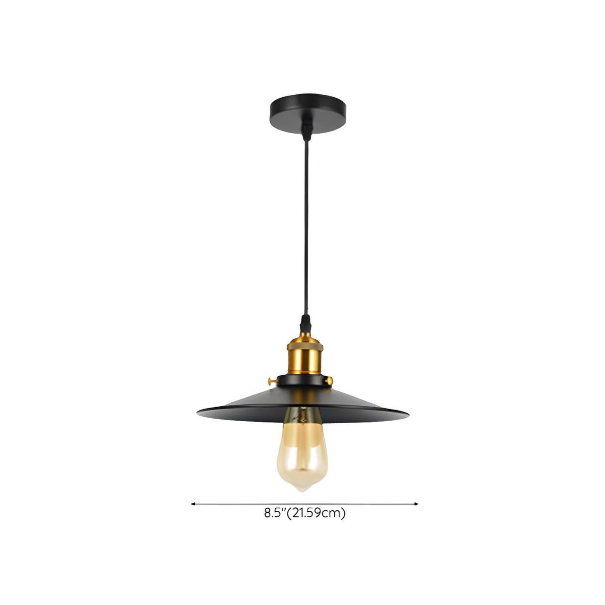 Industrial Black Aluminum Barn Dining Room Pendant Light 