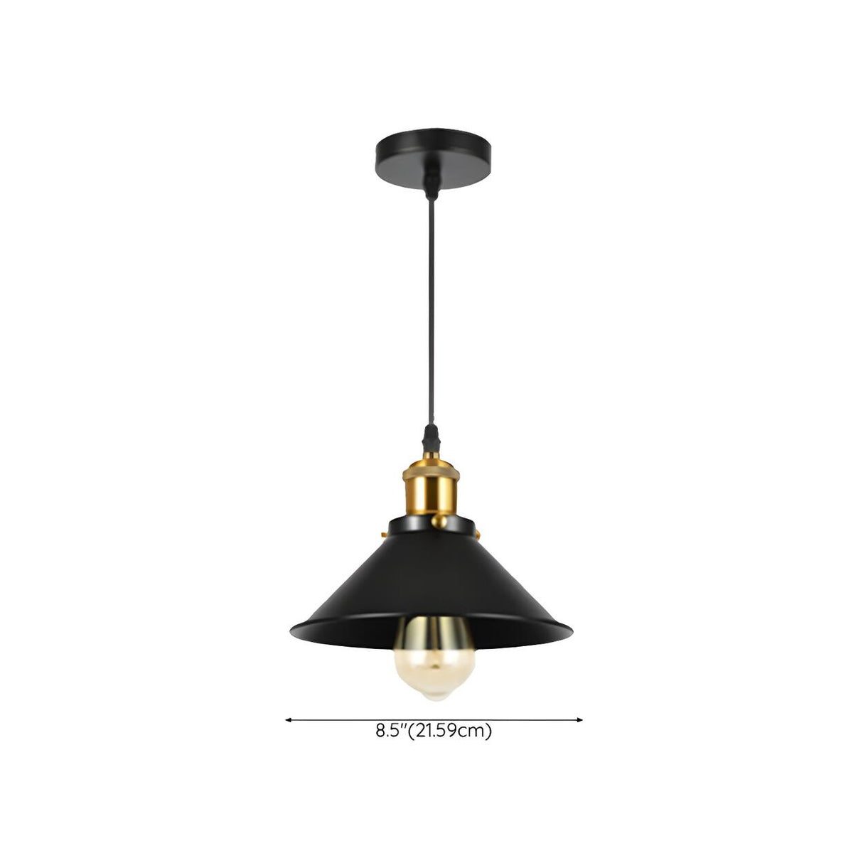 Industrial Black Aluminum Barn Dining Room Pendant Light Image - 17