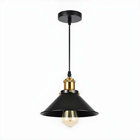 Industrial Black Aluminum Barn Dining Room Pendant Light Image - 2