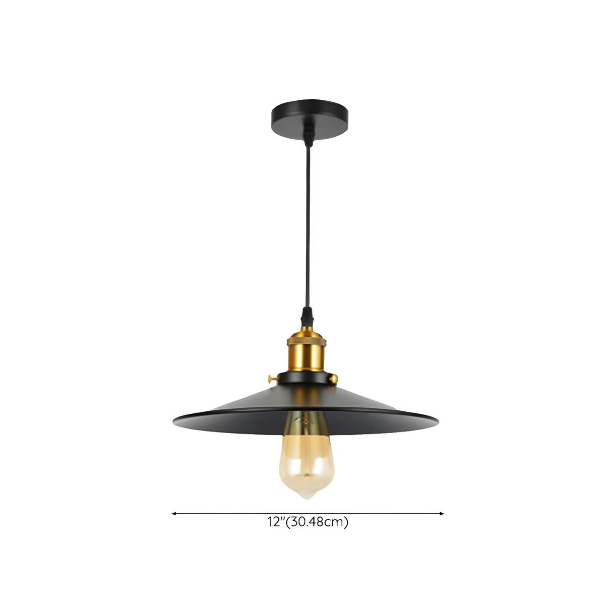 Industrial Black Aluminum Barn Dining Room Pendant Light Image - 20