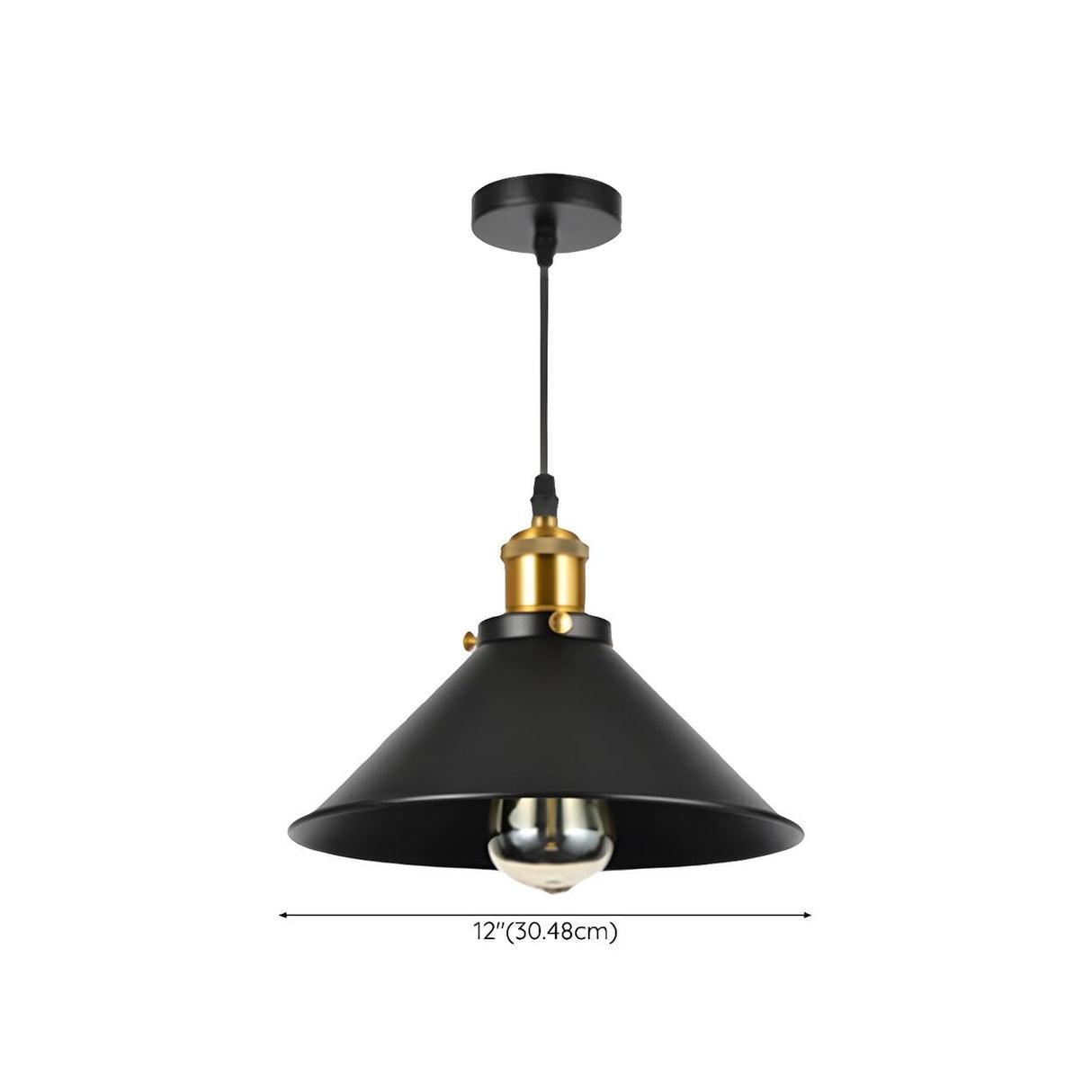 Industrial Black Aluminum Barn Dining Room Pendant Light Image - 21