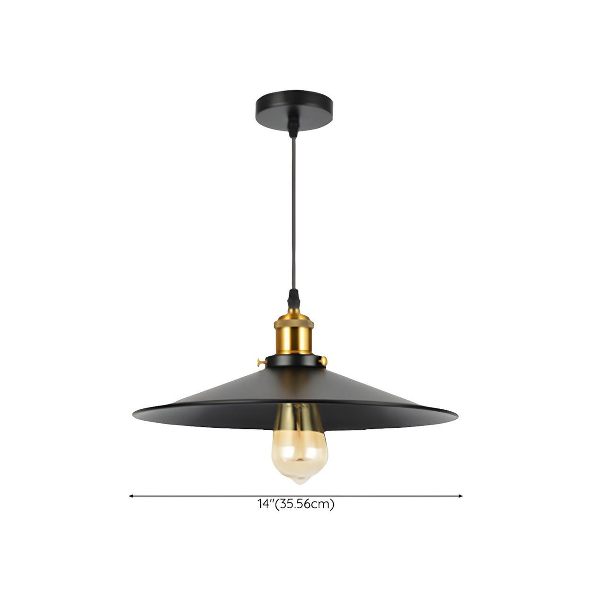 Industrial Black Aluminum Barn Dining Room Pendant Light Image - 22