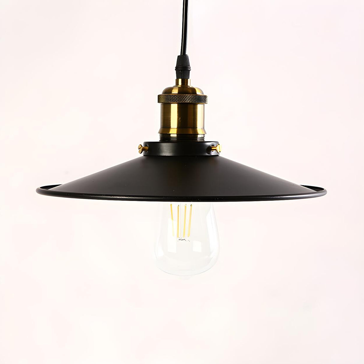 Industrial Black Aluminum Barn Dining Room Pendant Light Image - 4