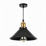 Industrial Black Aluminum Barn Dining Room Pendant Light Image - 5