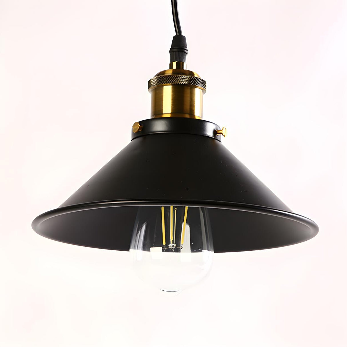 Industrial Black Aluminum Barn Dining Room Pendant Light Image - 6