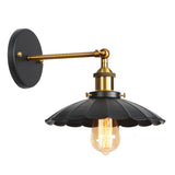 Industrial Black and Gold Cone Metal Wall Sconce Image - 10