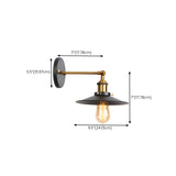 Industrial Black and Gold Cone Metal Wall Sconce Image - 20