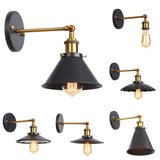 Industrial Black and Gold Cone Metal Wall Sconce Image - 6