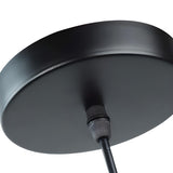 Industrial Black and White Metal Dome Pendant Light Image - 6