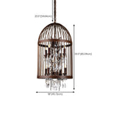 Industrial Black Birdcage Candelabra Crystal Chandelier Image - 11